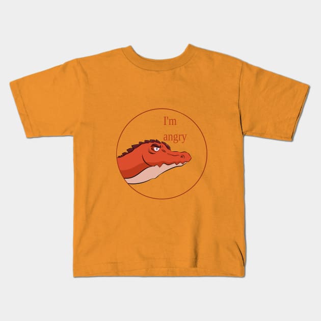 Angry Dragon Kids T-Shirt by Mistery